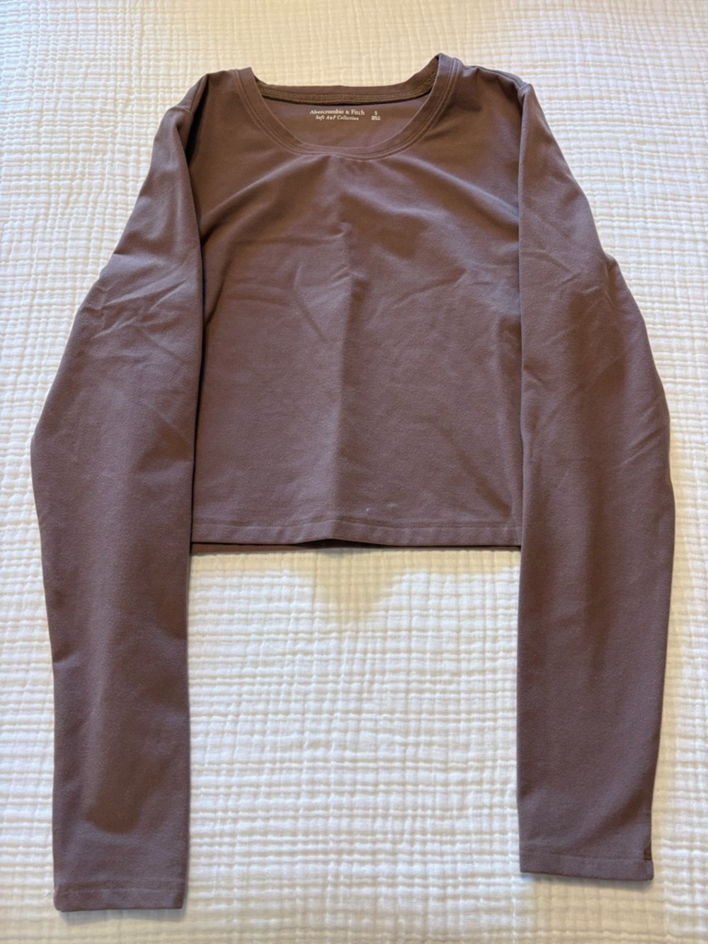 Abercrombie & Fitch Brown Long Sleeve Cropped Tee